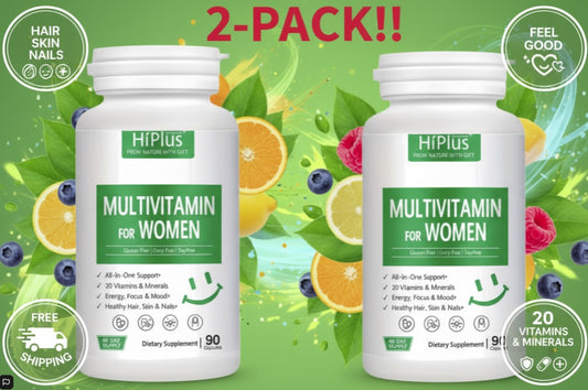 Hiplus Women's Daily Multivitamin 2-Pack - 180 CT Duo-Bundle