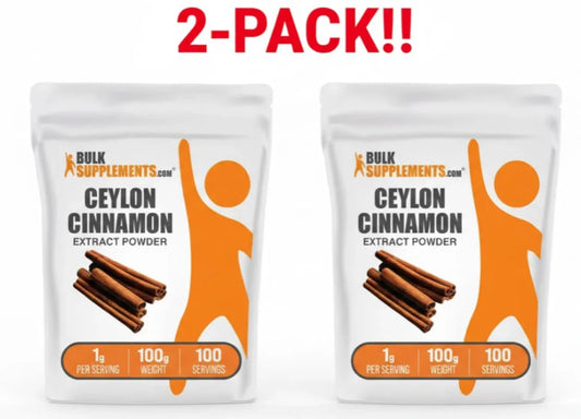 BulkSupplements Cinnamon Bark Extract Powder - 2 Pack Peaceful Pleasures