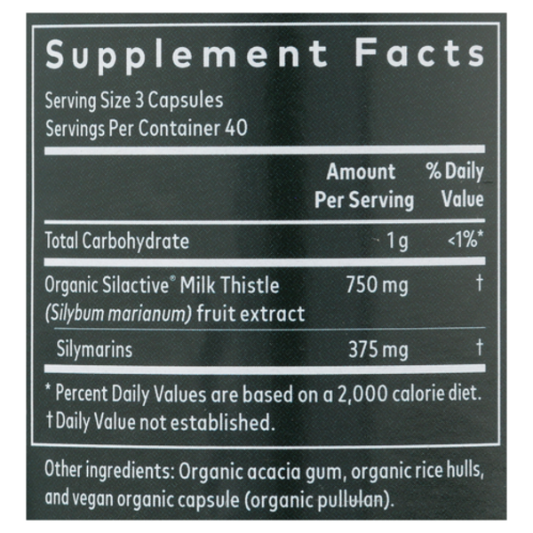 Supplement facts label for a product with specific ingredients and values.