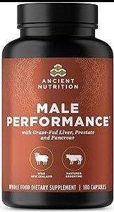 Ancient Nutrition Grass-Fed & Wild Organ Complex for Men - Liver, Prostate & Pancreas Support (180 Capsules)