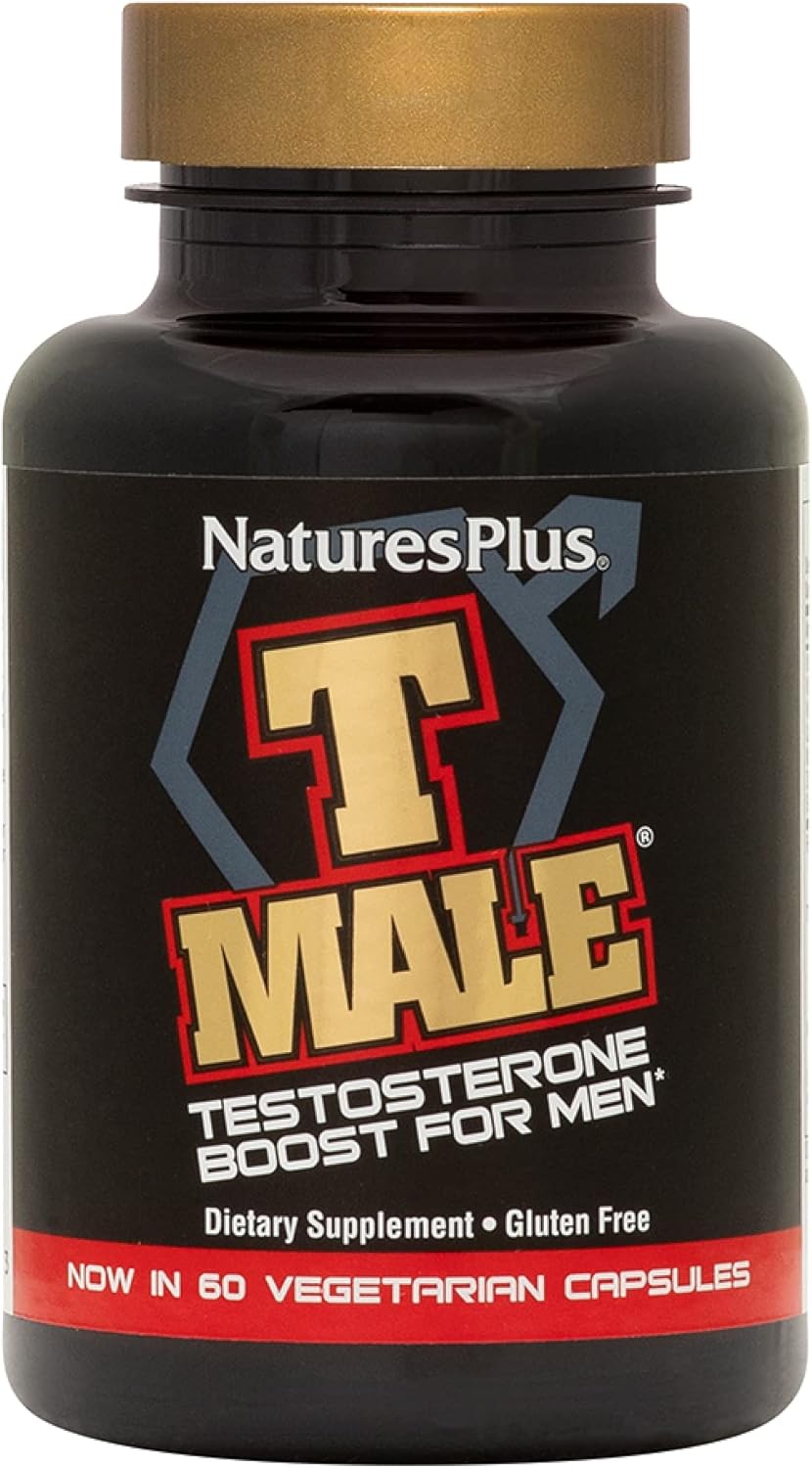 NaturesPlus T Male supplement bottle on a white background