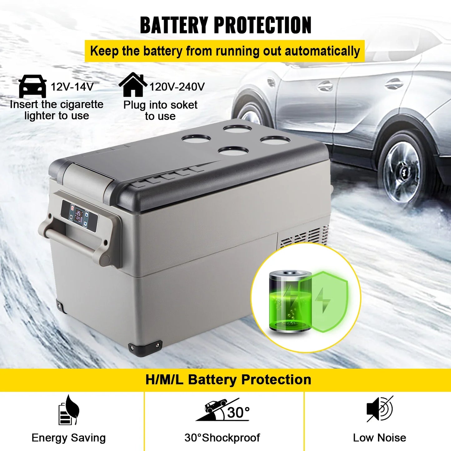 SucceBuy Car Refrigerator Mini Fridge Freezer Portable Refrigerators Peaceful Pleasures Health and Wellness