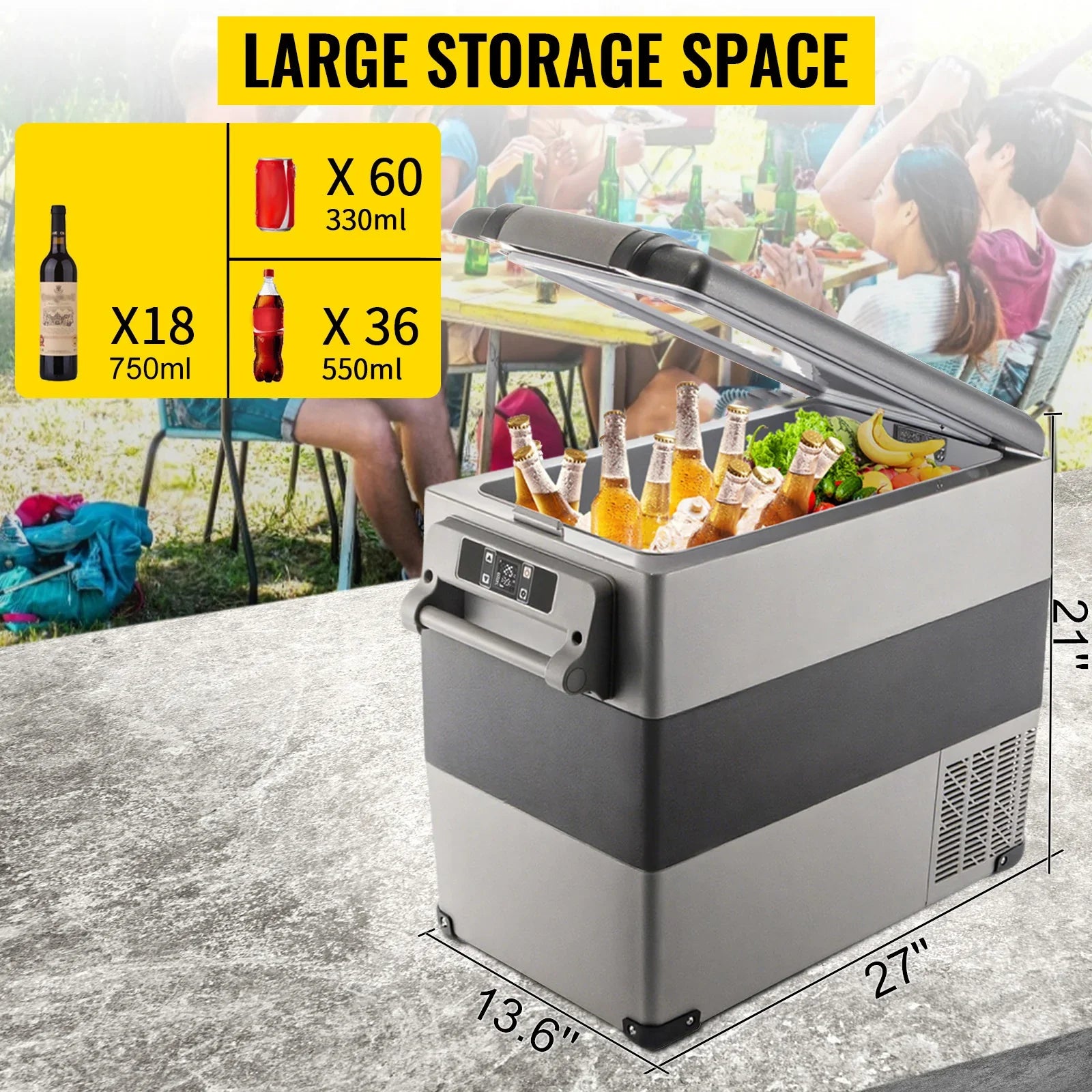 SucceBuy Car Refrigerator Mini Fridge Freezer Portable Refrigerators Peaceful Pleasures Health and Wellness