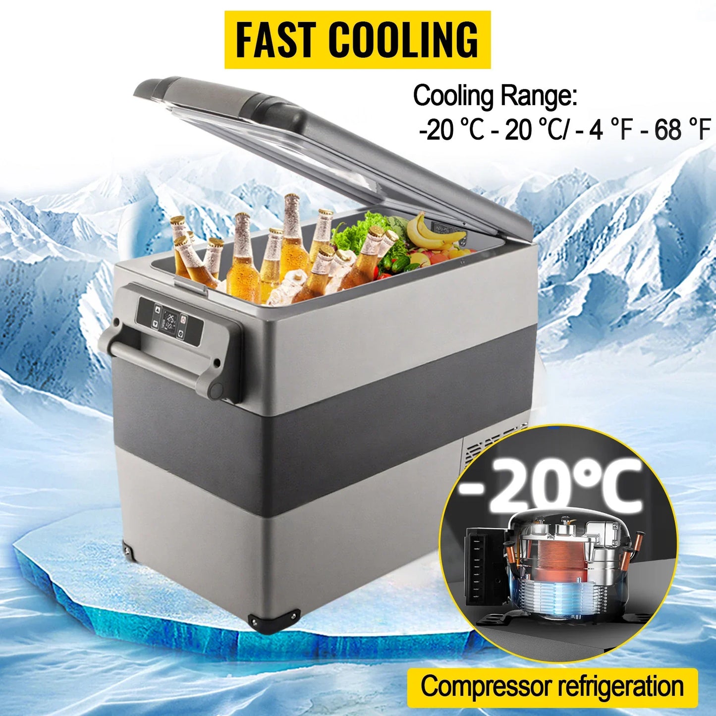 SucceBuy Car Refrigerator Mini Fridge Freezer Portable Refrigerators Peaceful Pleasures Health and Wellness
