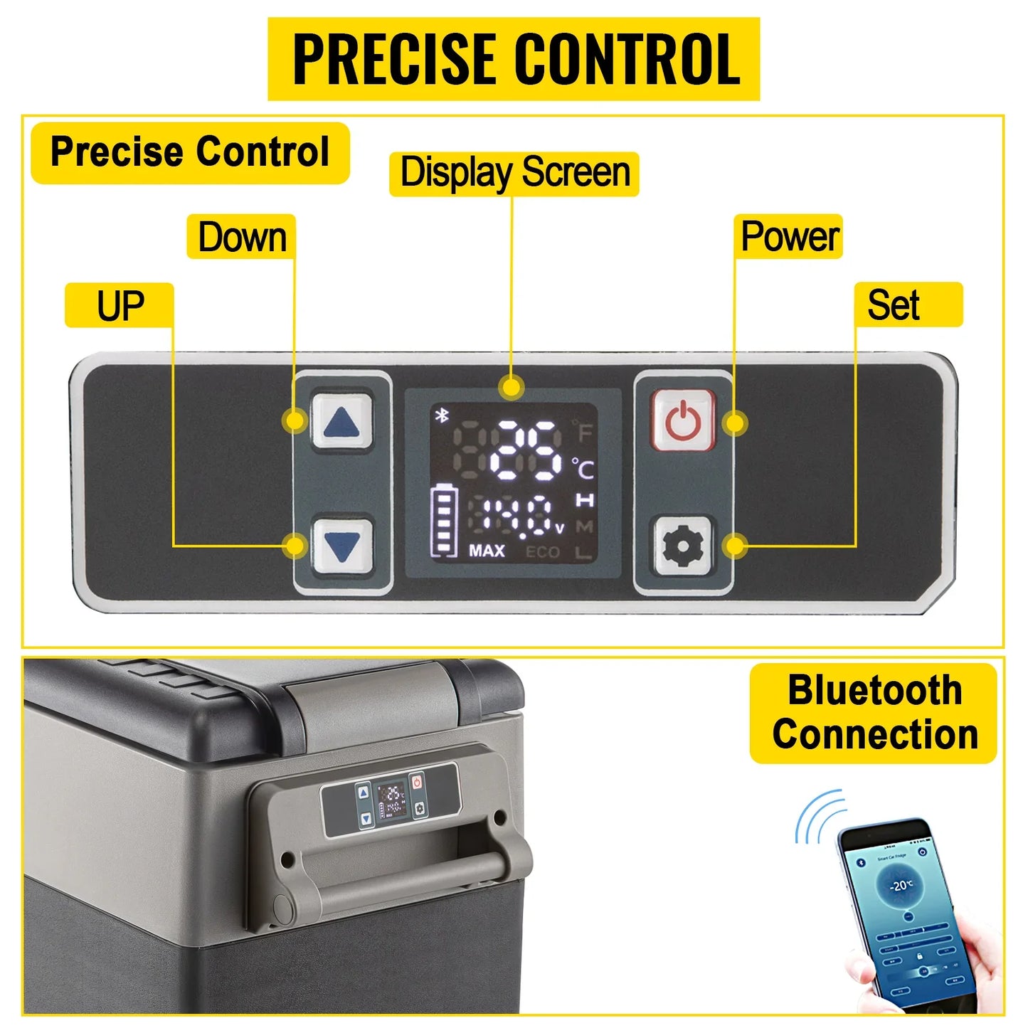 SucceBuy Car Refrigerator Mini Fridge Freezer Portable Refrigerators Peaceful Pleasures Health and Wellness