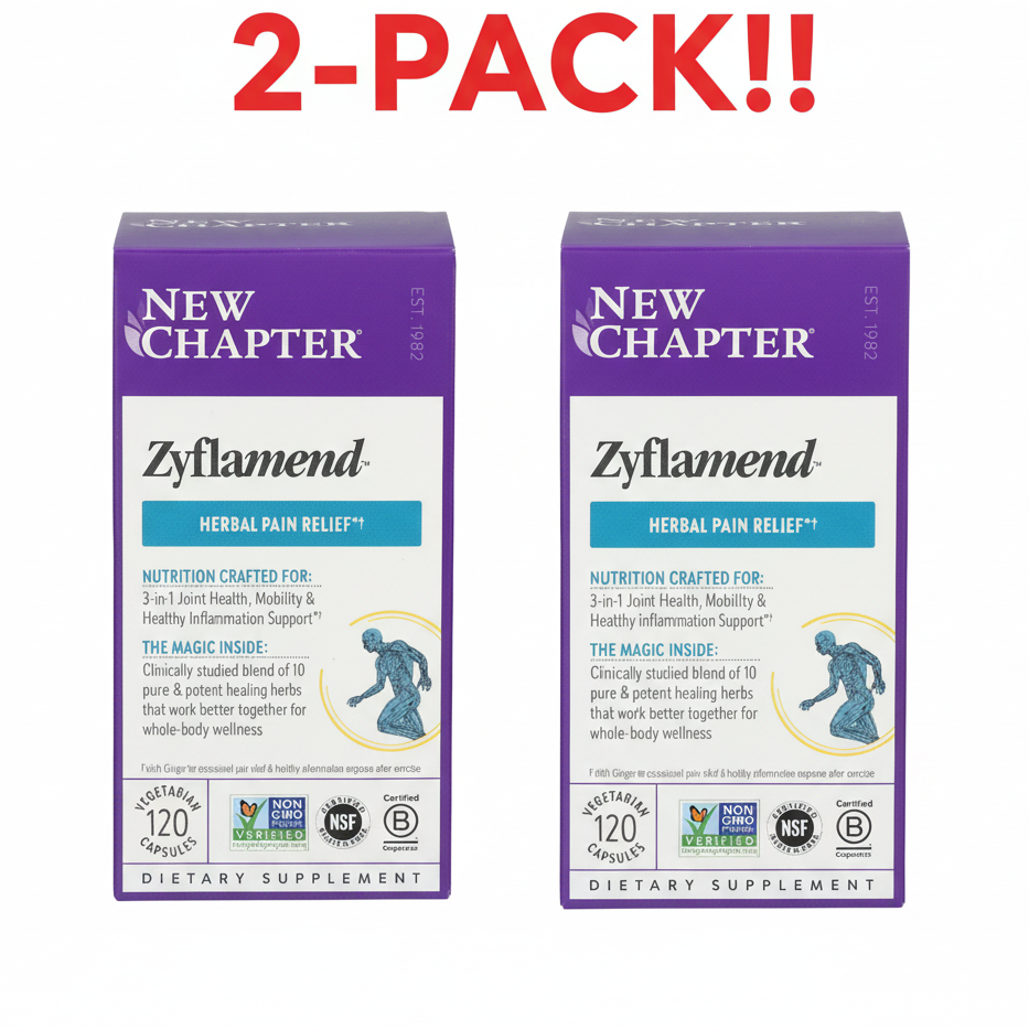 New Chapter Zyflamend Whole Body 120 capsules two-pack bundle herbal inflammation support