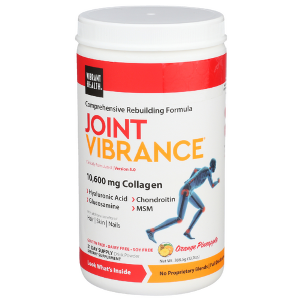 Joint Vibrance supplement container with a white background
