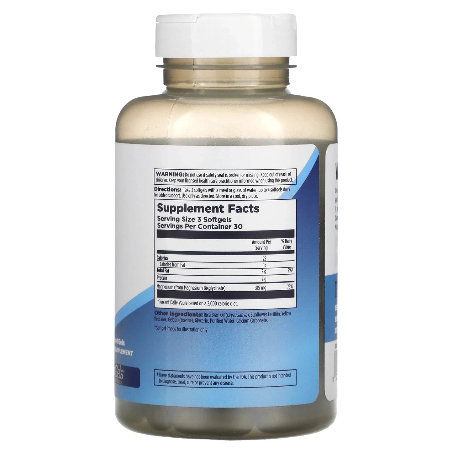 Supplement bottle with label showing 'Supplement Facts' on a white background