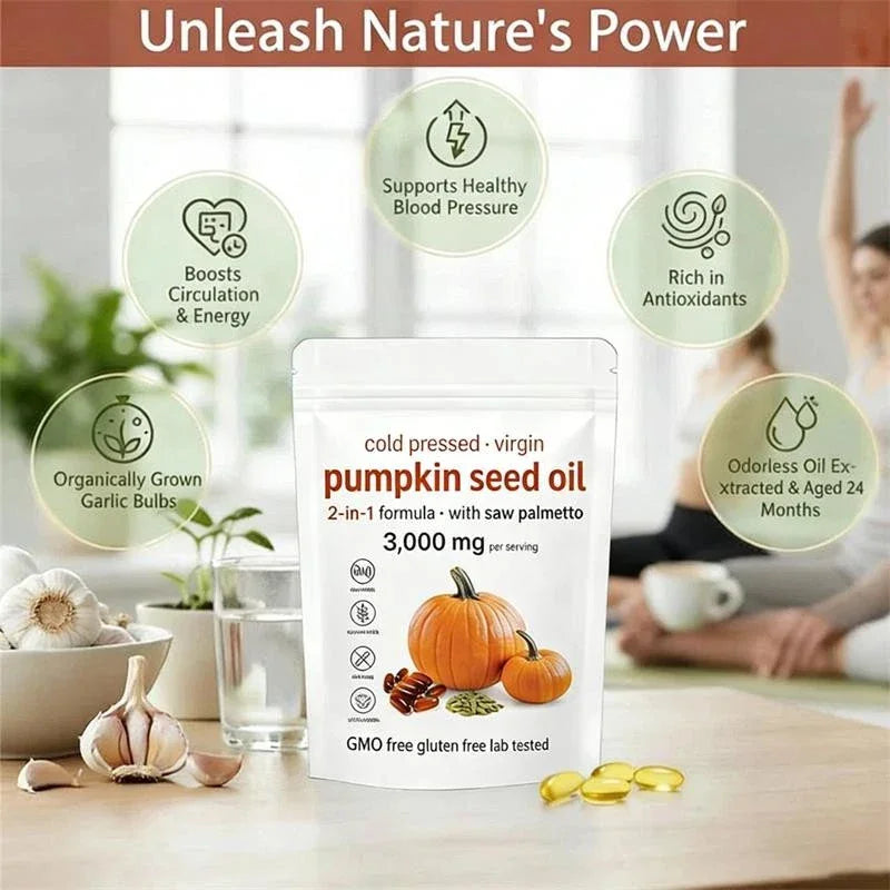 Aged Pumpkin Seed Oil 3000mg – 300 Softgels, Odorless magnus_market