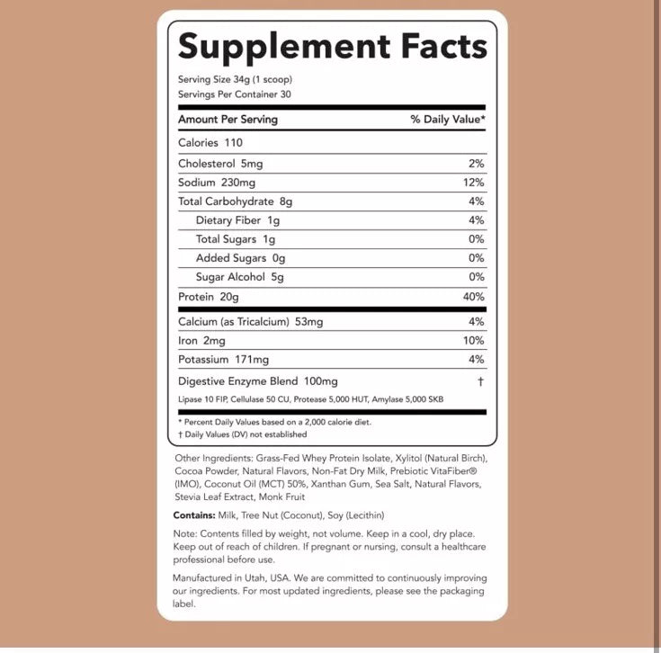Clean Simple Eats Protein, Chocolate Brownie Batter 36 oz
