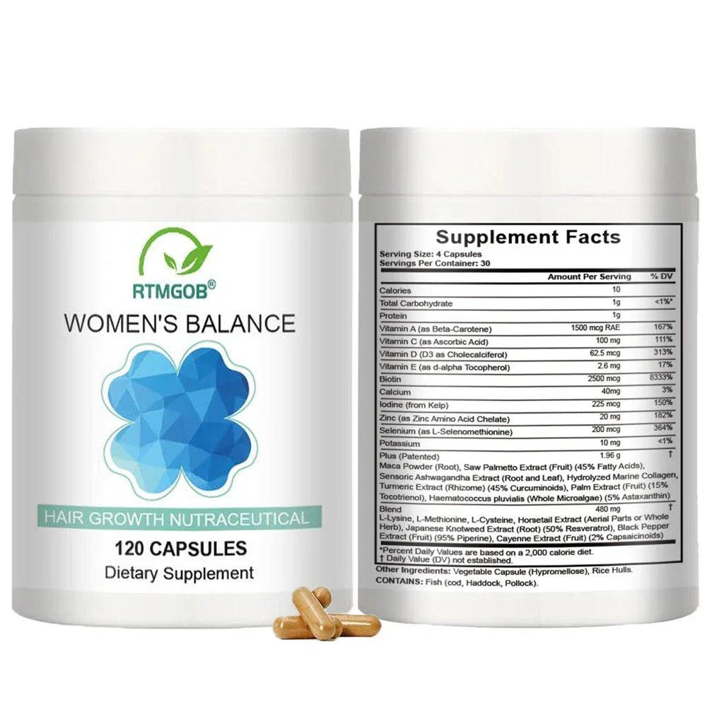 Women's Balance Hair Growth Supplements 45+ | 120 Capsules magnus_market