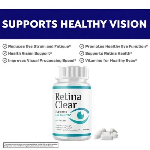 RetinaClear Eye Health Support Capsules with Lutein Eye Health Supplements Peaceful Pleasures Health and Wellness