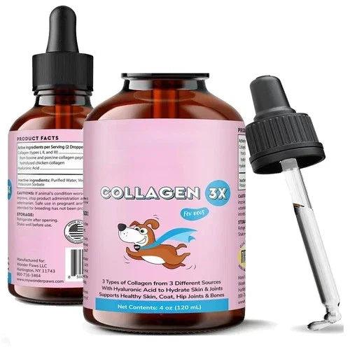 Premium Liquid Collagen for Dogs with Hyaluronic Acid Pet Supplements Peaceful Pleasures Health and Wellness
