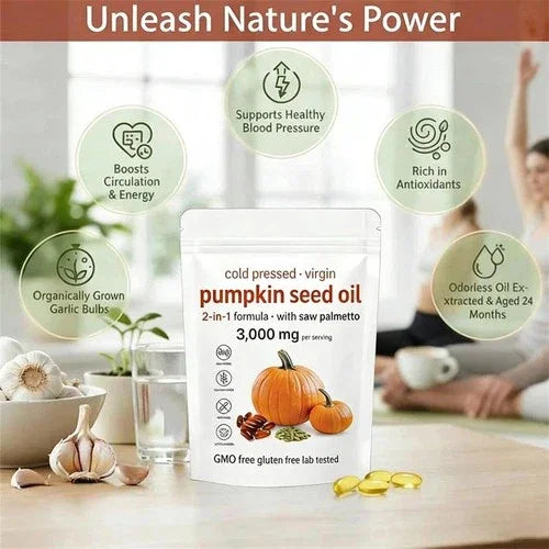 Aged Pumpkin Seed Oil 3000mg – 300 Softgels, Odorless magnus_market