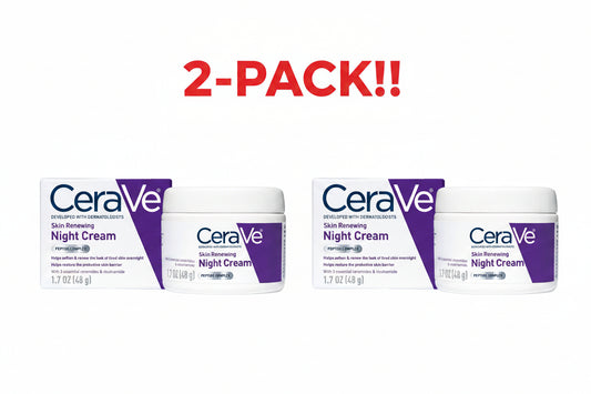 CeraVe Skin Renewing Night Cream jar and box on a white background