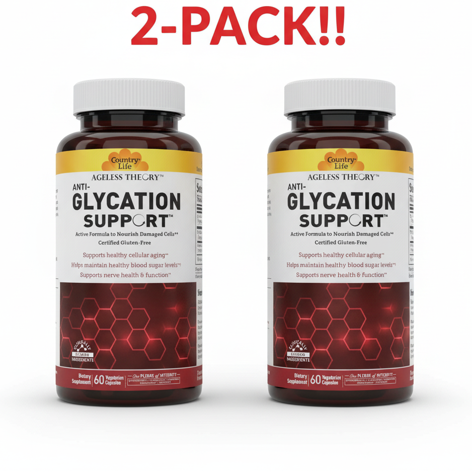 Supplement package for Anti-Glycation Support by Country Life on a white background