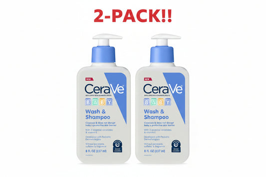 CeraVe Baby Wash & Shampoo bottle on a white background