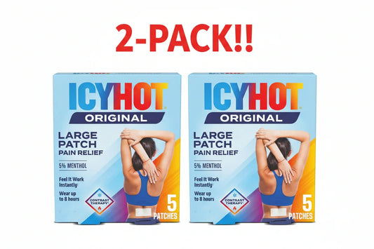 Icy Hot Medicated Patch Back And Large Areas - 5 Count (2-Pack) Icy Hot