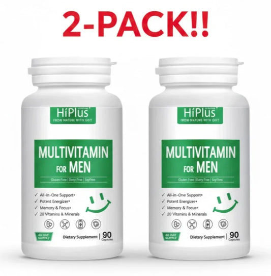 Hi Plus Men's Daily Multivitamin 2-Pack – 180 Capsules Dietary Supplement Hi Plus