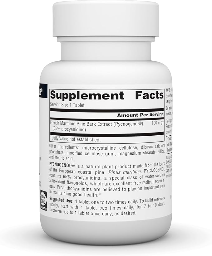 Source Naturals Pycnogenol 100 mg Proanthocyanidin Complex - 30 Tablets