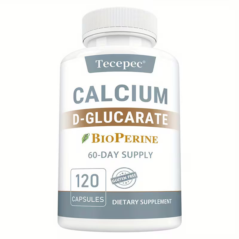 Calcium D-Glucarate 500mg + Black Pepper | Liver & Bone Health – 2 Pack (240 Capsules) Peaceful Pleasures